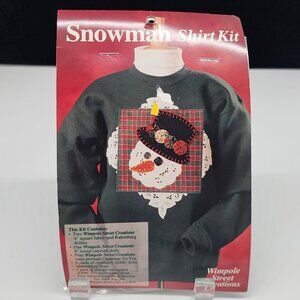 Snowman Shirt Embellishment Kit Wimpole Street Creations Battenburg Lace Doily